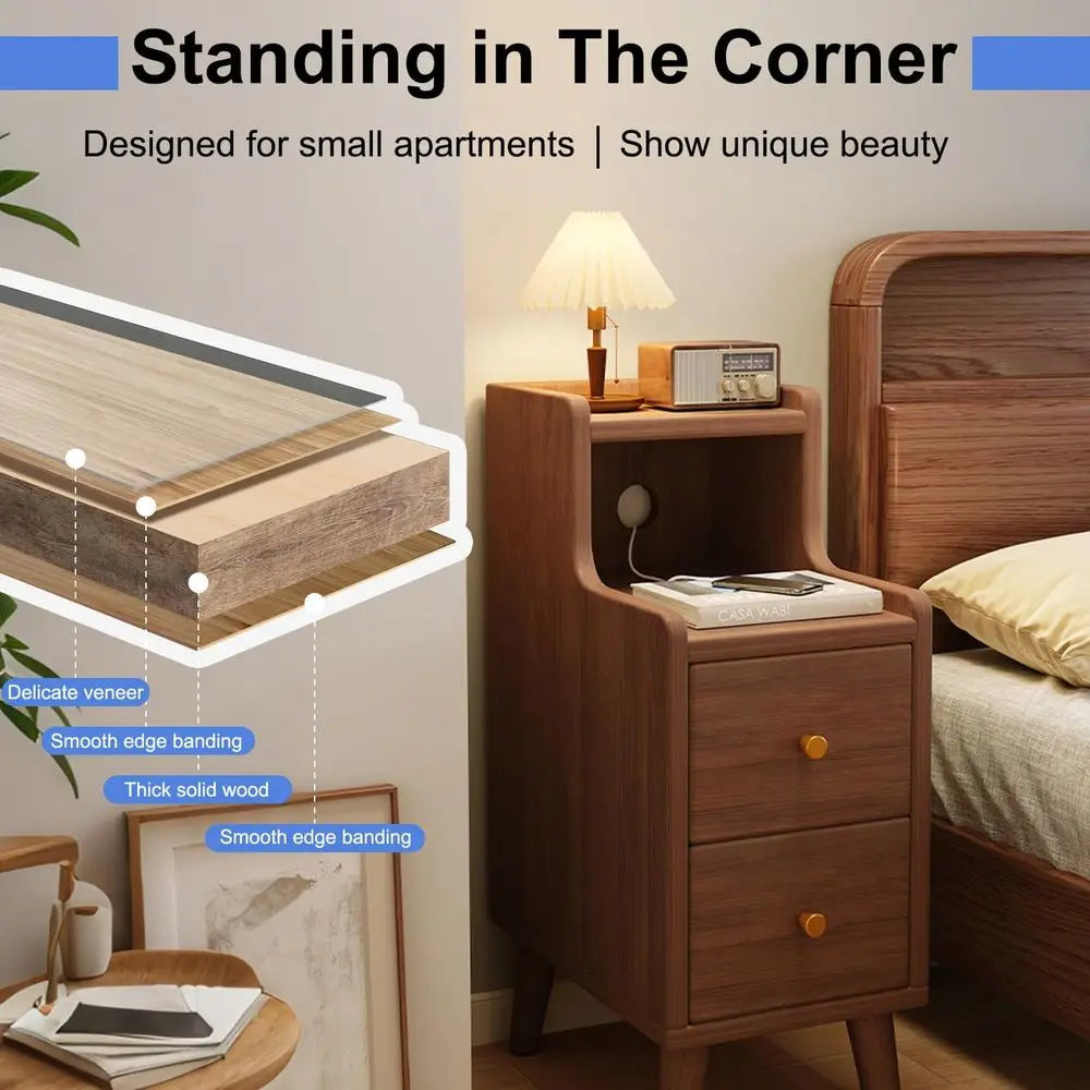 The Dresden Walnut Nightstand