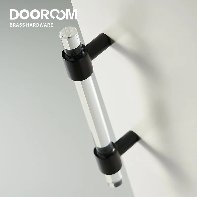 Brass Acrylic Furniture Handles Modern Fashionable Long Pulls Cupboard Wardrobe Dresser Shoe Box Drawer Cabinet Knobs