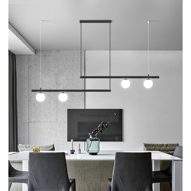 The Astoria Opal Glass Sphere Chandelier
