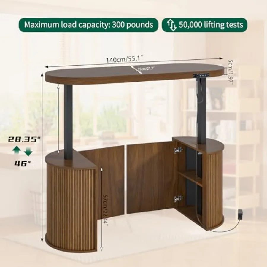 The Astoria Walnut Electric Desk