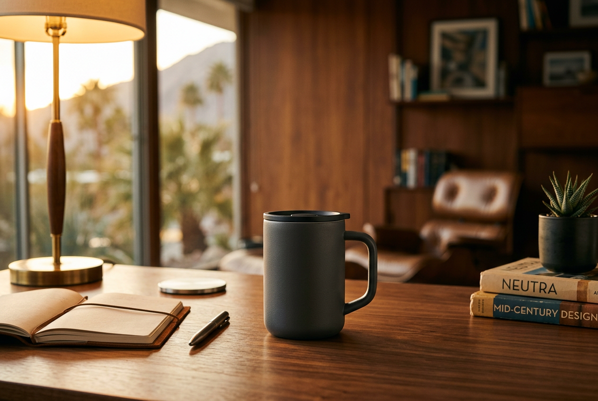 Insulated Ceramic Mug in Charcoal | Studio Cup