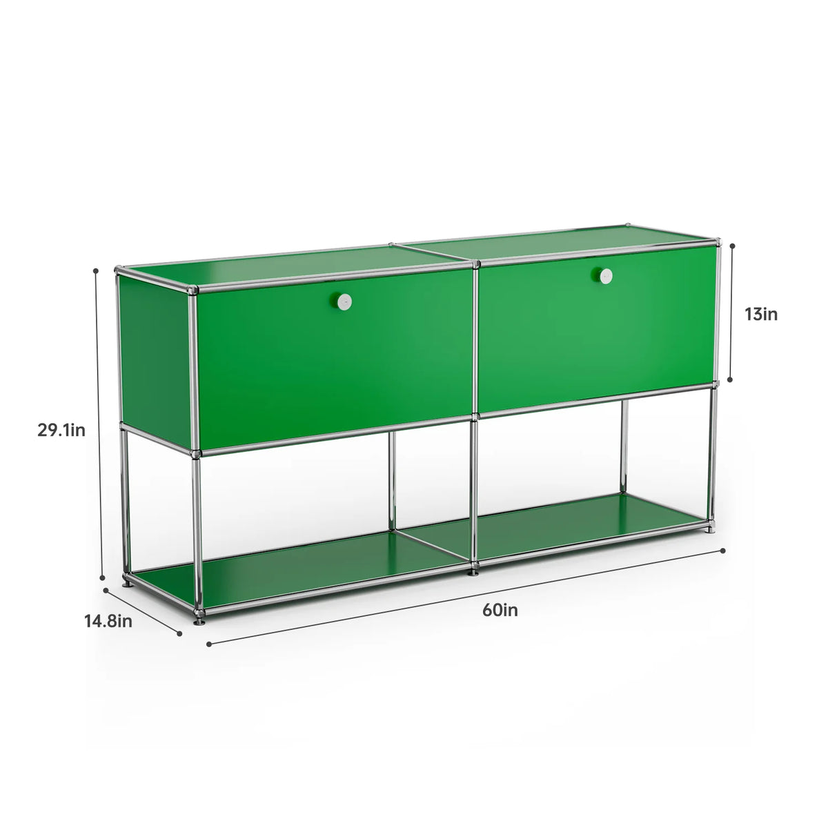 Modern Modular Metal Storage Cabinet Freestanding Sideboard Display Organizer for Living Room Bedroom Entryway Home Furniture