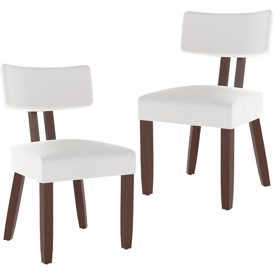 Fontaine Collection | Curved Atomic-Era Upholstered Dining Chair Set - showcasing full sculptural form and curated finish in a Mid-Century Modern dining room setting.