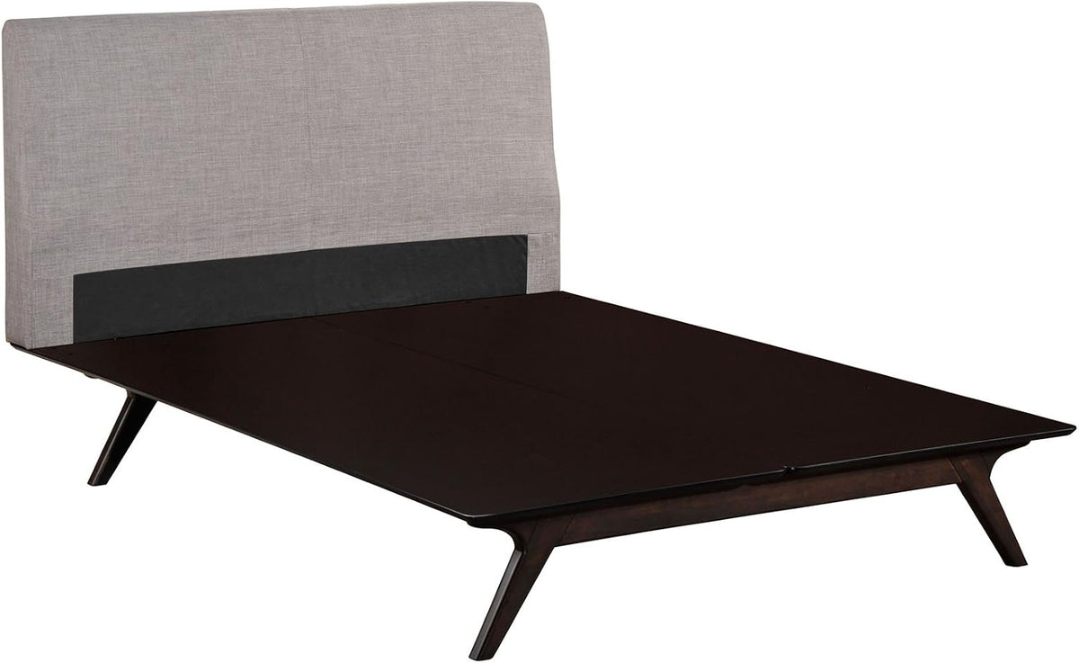 Mid-Century Modern Wood Platform Queen Size Bed