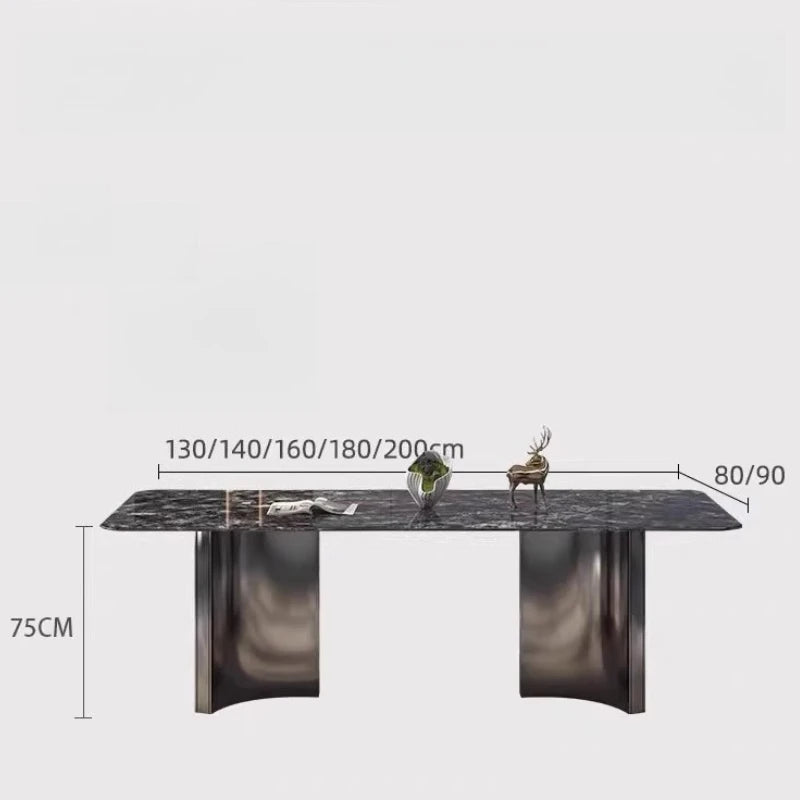 The Belmont Carrara Marble Dining Table