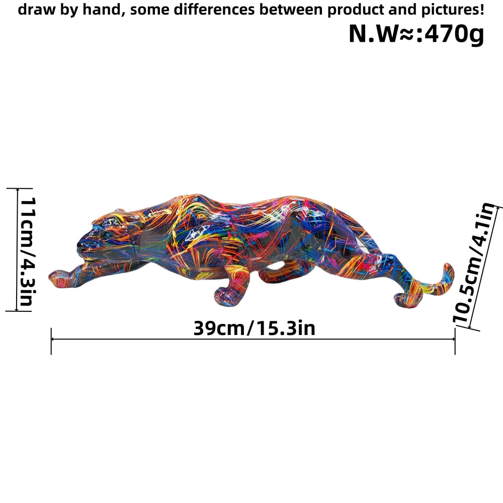 Captivating Modern Leopard Resin Ornament