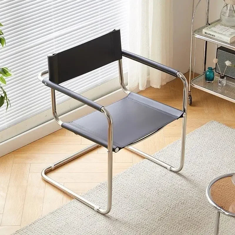The Fontaine Chrome & Leather Lounge Chair