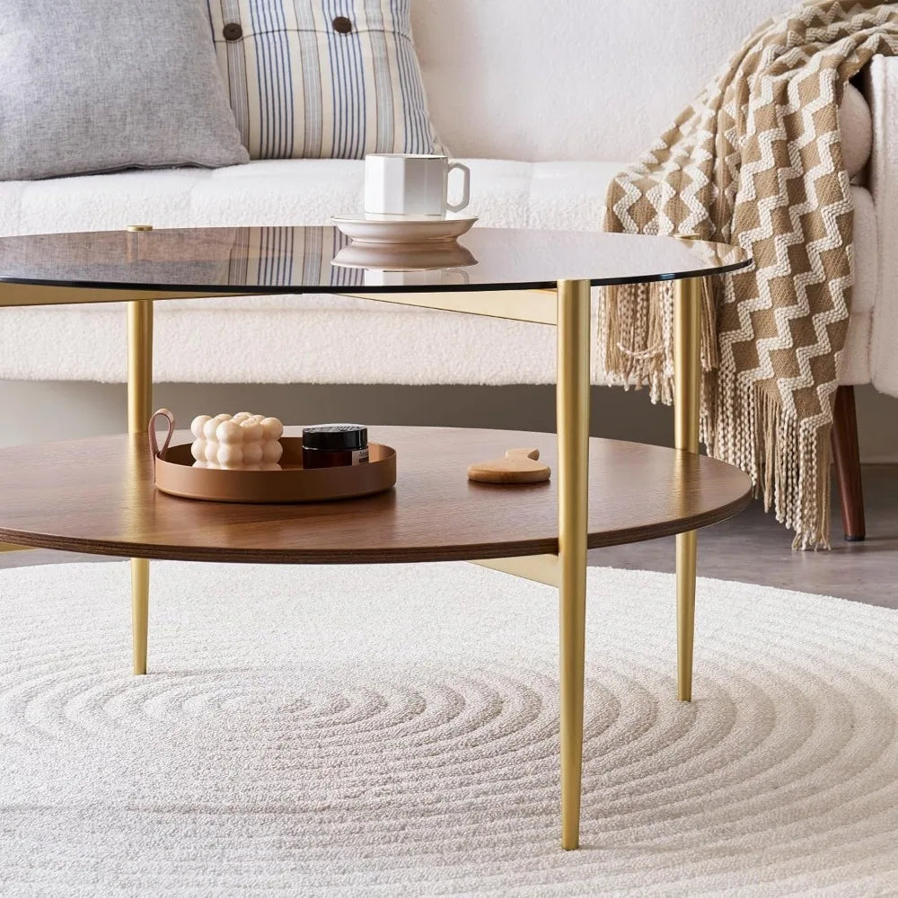 The Astoria Amber Glass Coffee Table | Woodies ON Woodlawn
