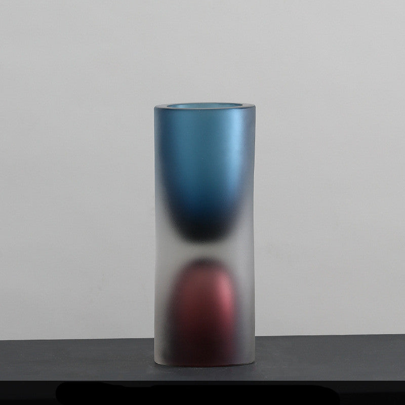 Elegant Double Hollow Glass Vase - Modern Artistry for Refined Spaces
