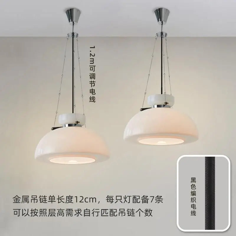 The Meridian Cream Glass Pendant