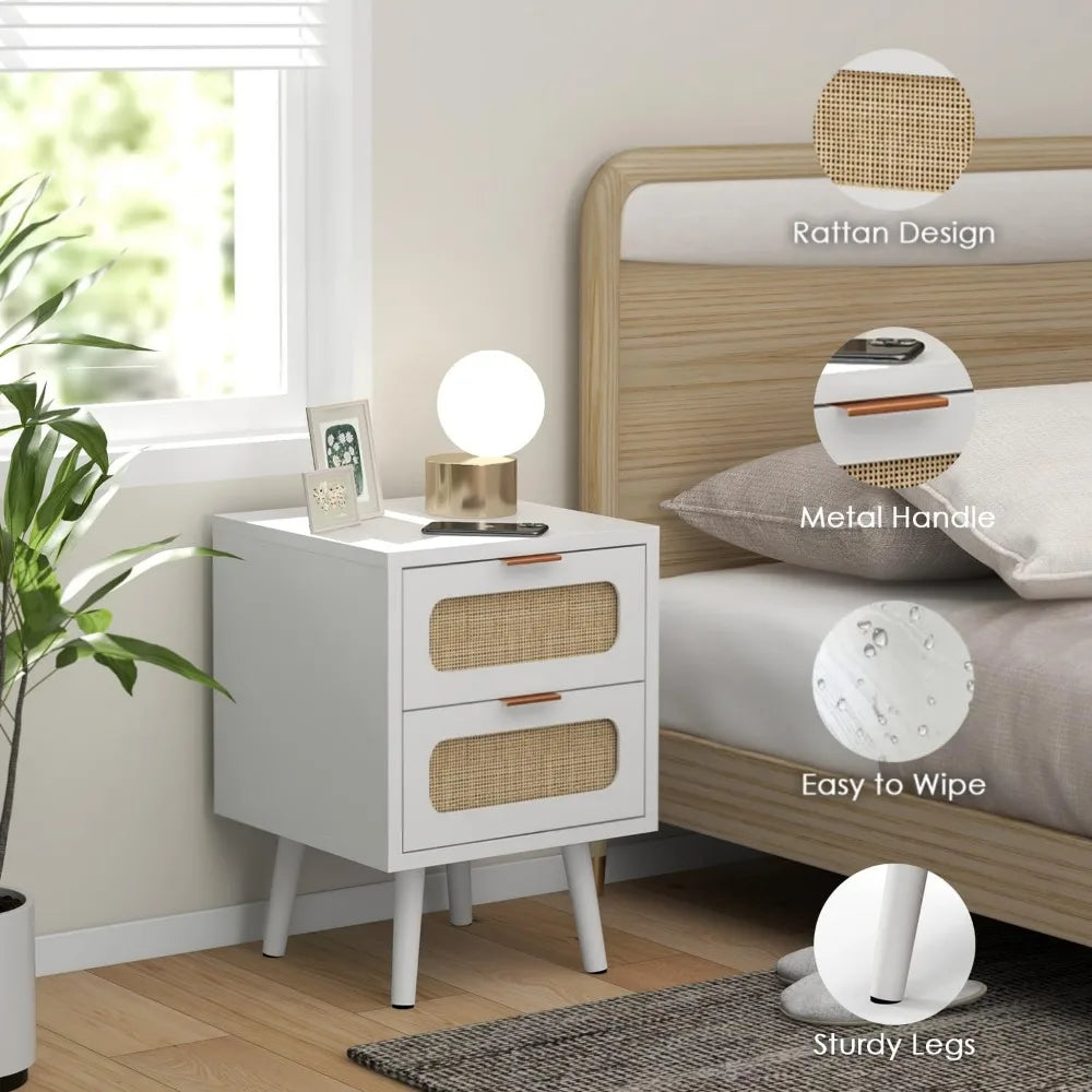 The Fontaine Woven Rattan Bed Frame