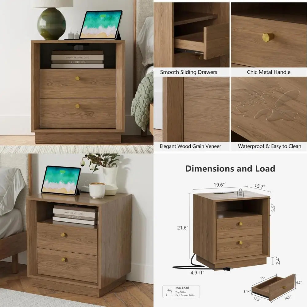 The Belmont Walnut Nightstand