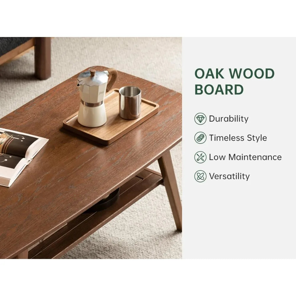 The Belmont Oak & Walnut Coffee Table