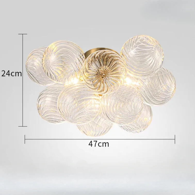 Fontaine Collection | Ribbed Glass-Topped Ribbed Glass Pendant - highlighting material texture and craftsmanship detail in a Mid-Century Modern bedroom setting.