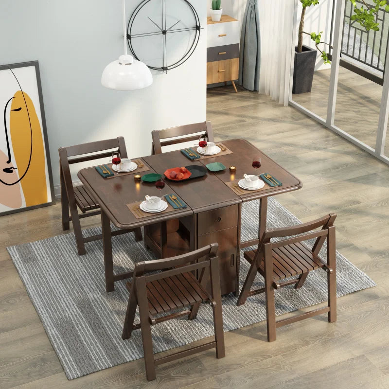 The Fontaine Walnut Dining Table & Chair Set
