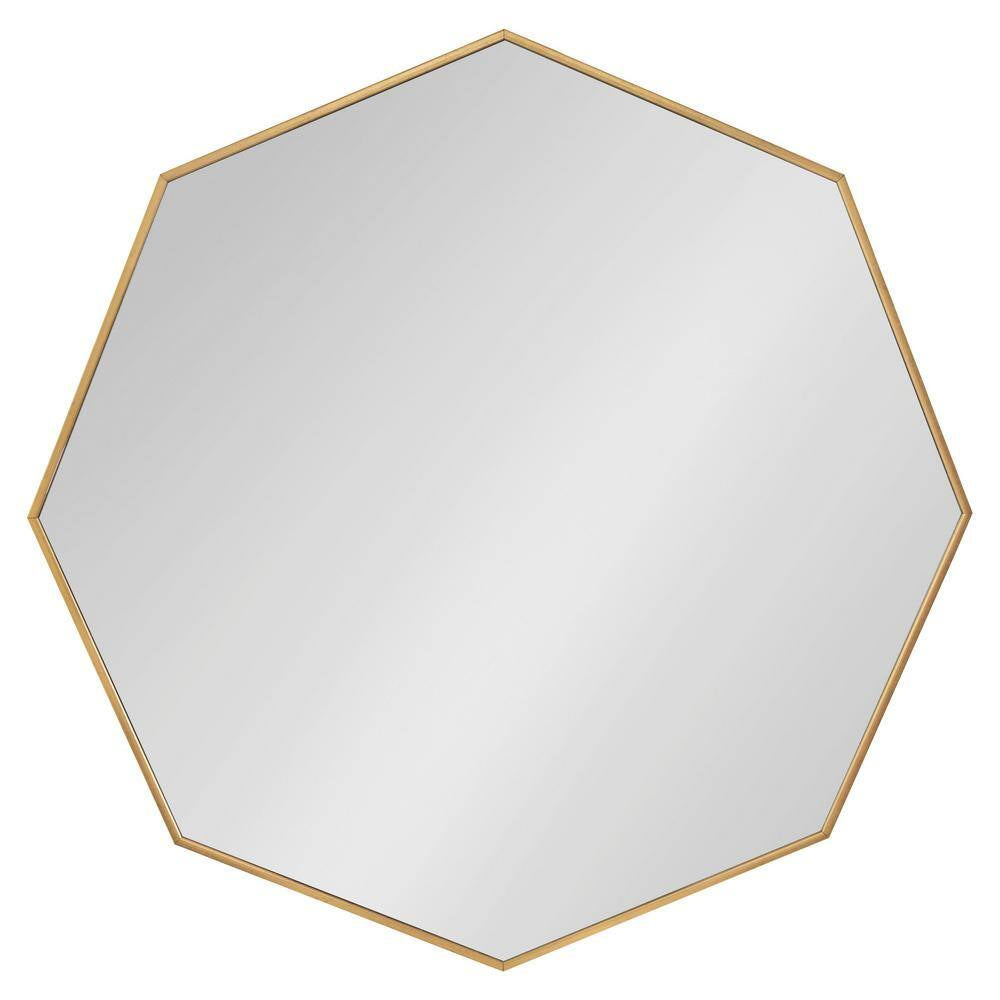 Rhodes 30 In. X 30 In. Classic Octagon Framed Gold Wall Accent Mirror