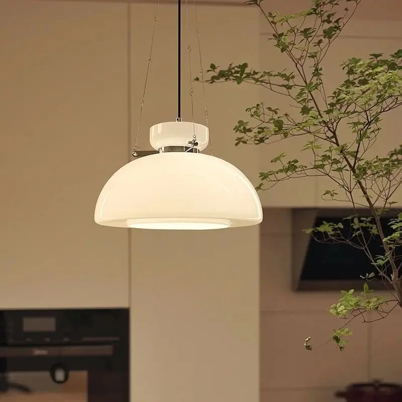The Meridian Cream Glass Pendant