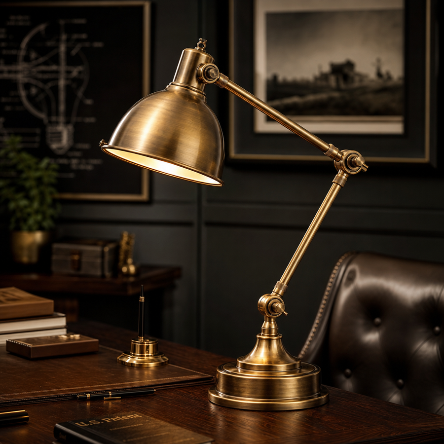 The Dresden Brass Architect Lamp