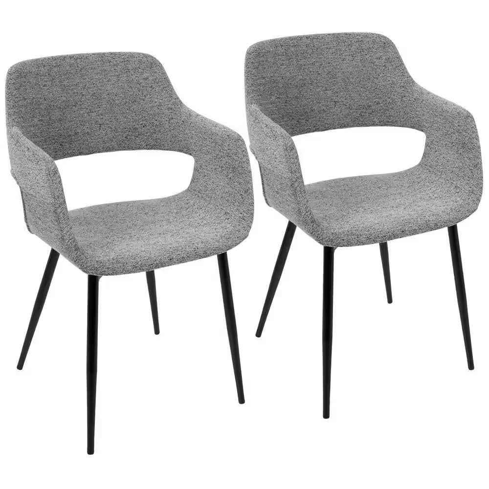 Elevate Your Space with the Stylish Margarite Mid-Century Grey Dining Chairs (Set of 2)! 🪑✨