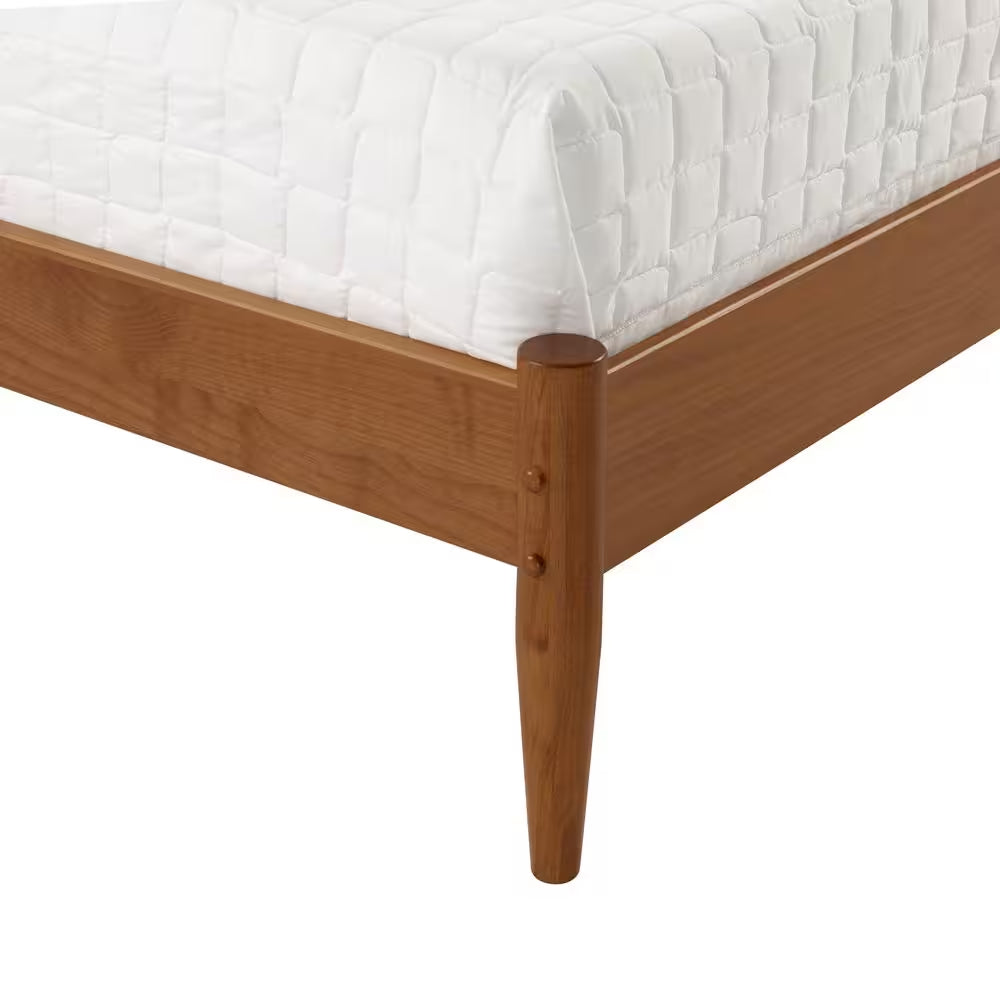 Mid-Century Modern Castanho Queen Size Platform Bed