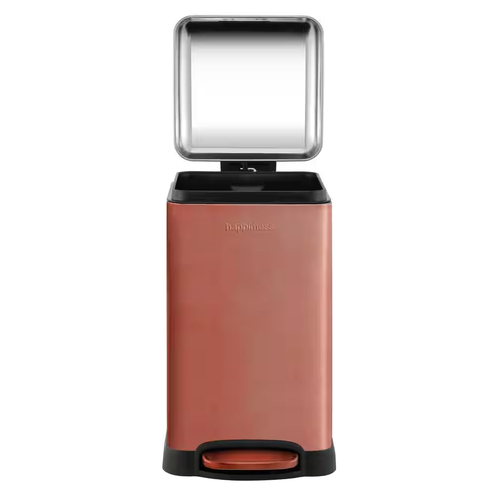 Betty Retro Mini 3.2 Gal. Rose Gold Step-Open Trash Can