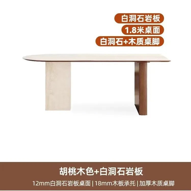 The Dresden Travertine Dining Table