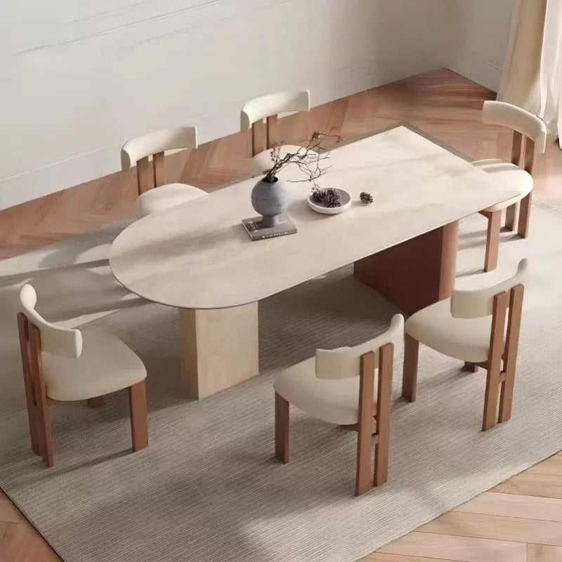 The Dresden Travertine Dining Table