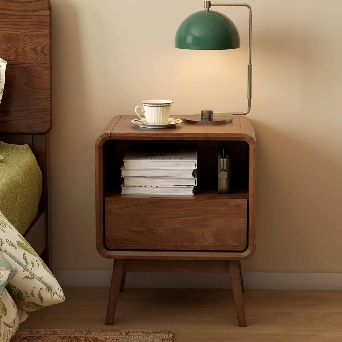 The Belmont Walnut Nightstand