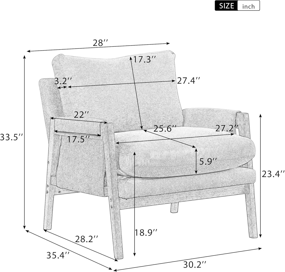 Kelly Mid-Century Modern Accent Armchair, Blue