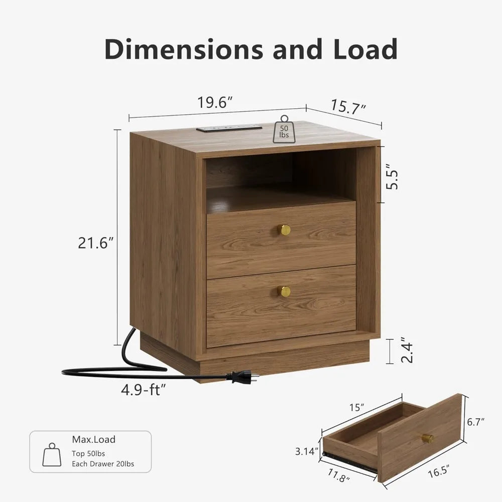 The Belmont Walnut Nightstand