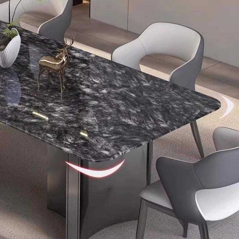 The Belmont Carrara Marble Dining Table