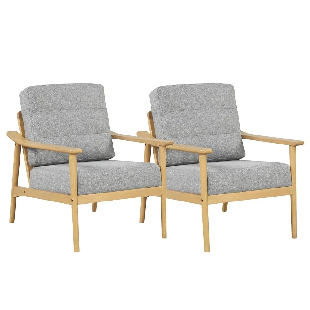 Dresden Collection | Tapered-Leg Atomic-Era Walnut & Wool Accent Chair Set - featuring close-up joinery and artisanal finish quality in a Mid-Century Modern living room setting.
