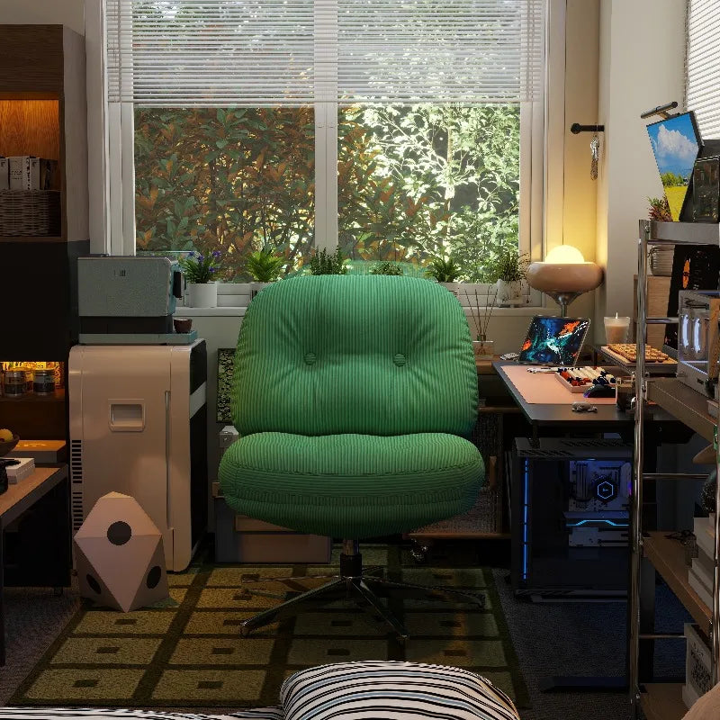 The Meridian Corduroy Swivel Chair