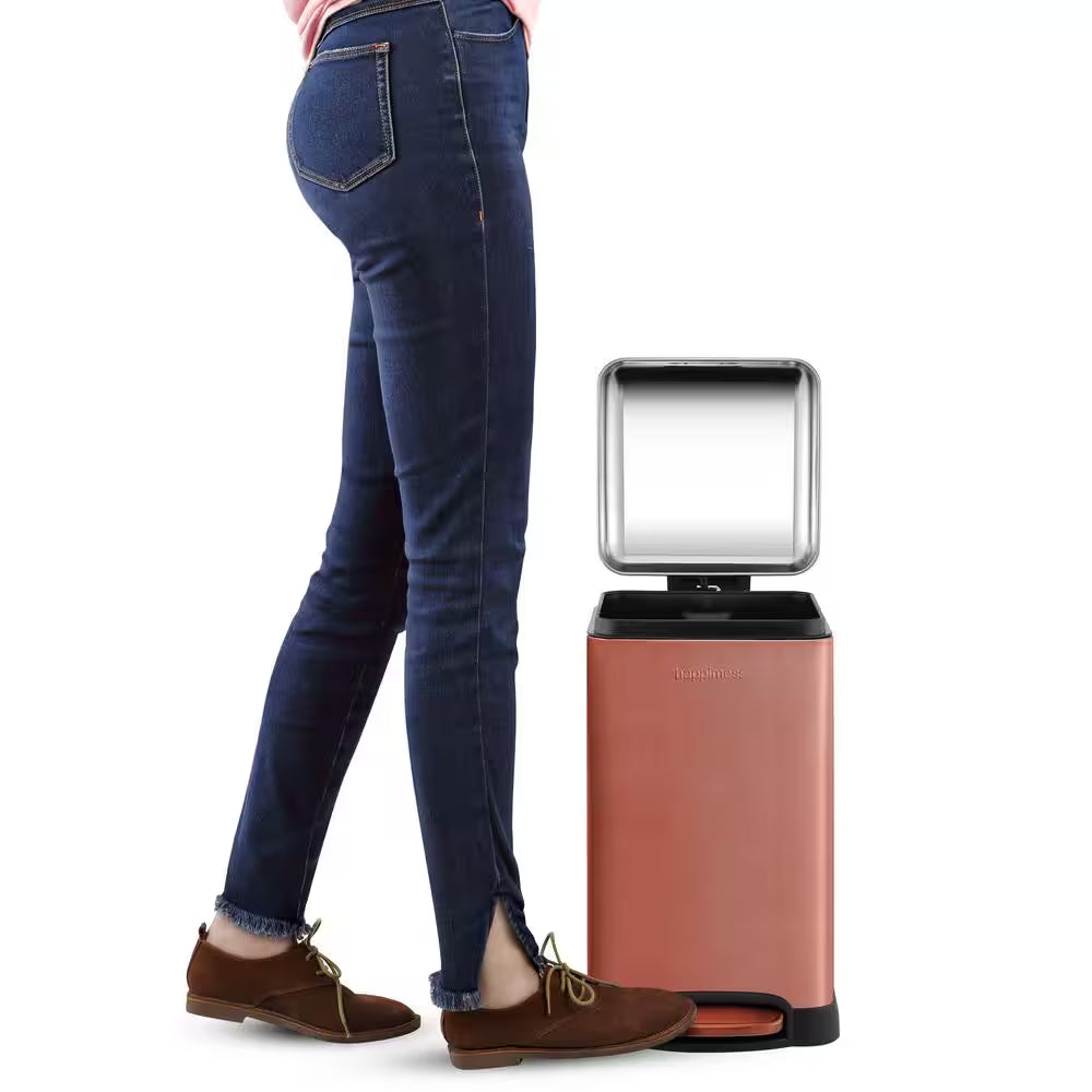 Betty Retro Mini 3.2 Gal. Rose Gold Step-Open Trash Can