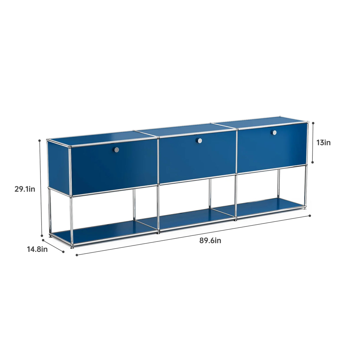 Modern Modular Metal Storage Cabinet Freestanding Sideboard Display Organizer for Living Room Bedroom Entryway Home Furniture