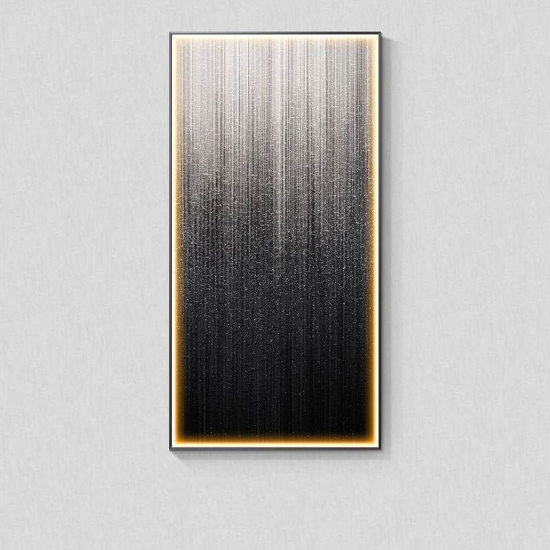 Dresden Collection | Geometric Atomic-Era Abstract Canvas - demonstrating proportional harmony within the collection in a Mid-Century Modern living room setting.