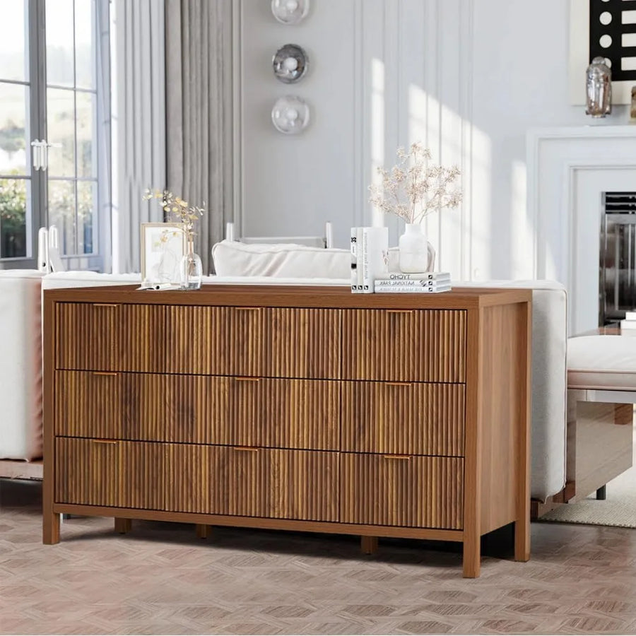 The Belmont Walnut 9-Drawer Dresser