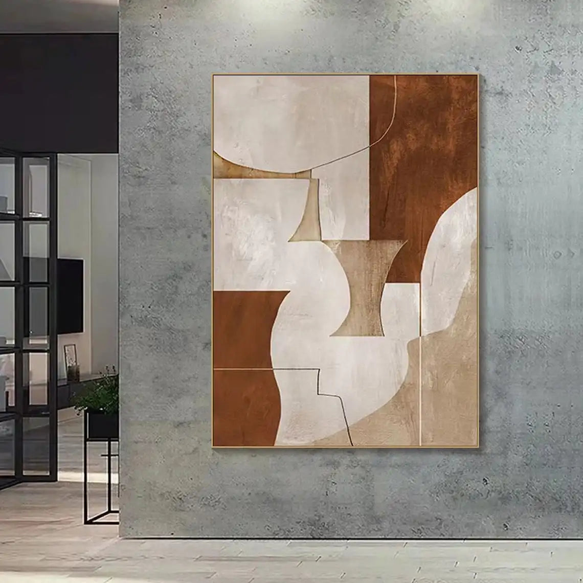 The Belmont Abstract Geometric Canvas