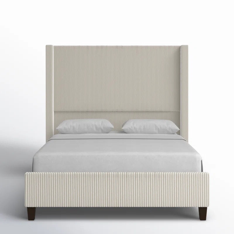 Crofford Upholstered Wingback Platform Bed