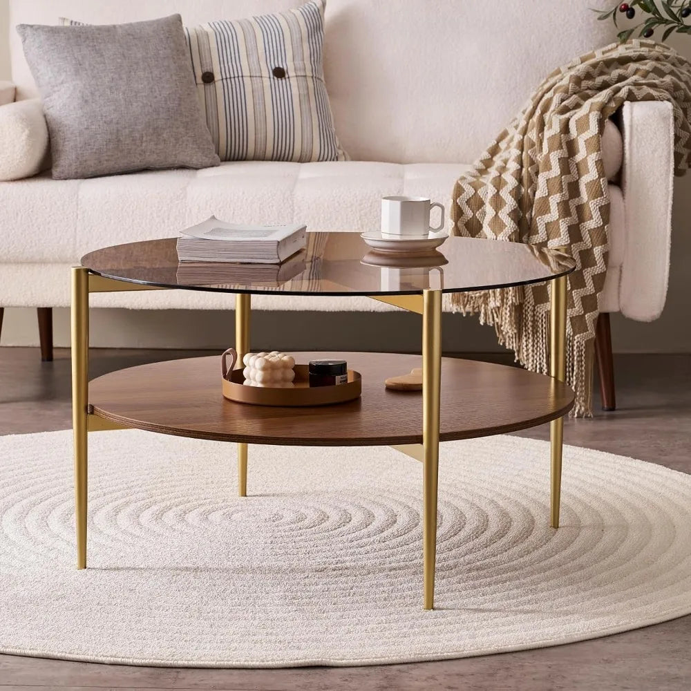 The Astoria Amber Glass Coffee Table | Woodies ON Woodlawn