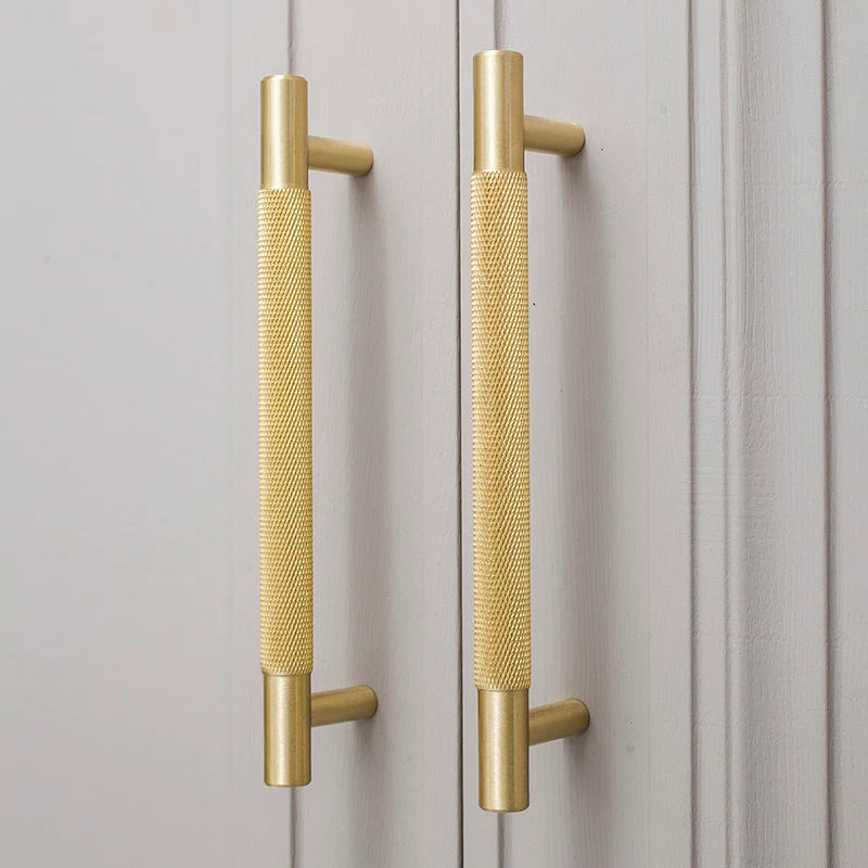 Modern Solid Brass Cabinet Pulls: Bar Handle, Furniture Hardware