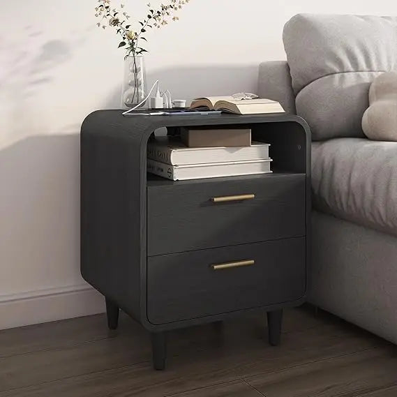 The Meridian Walnut Charging Nightstand