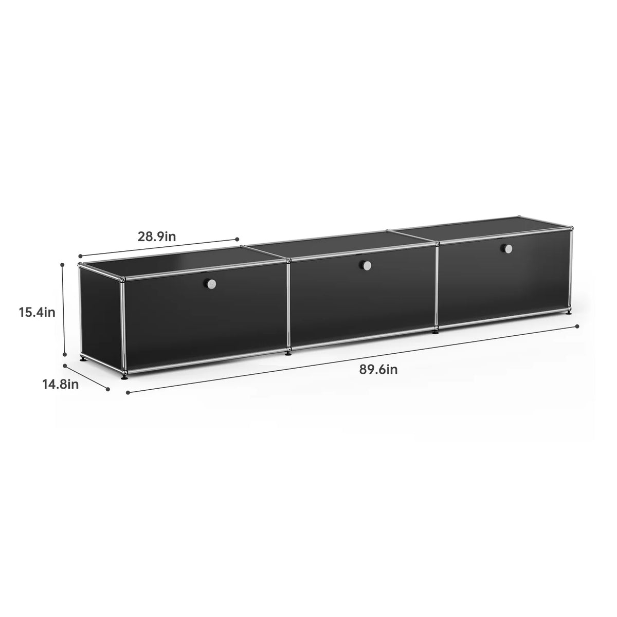 Modern Modular Metal Storage Cabinet Freestanding Sideboard Display Organizer for Living Room Bedroom Entryway Home Furniture