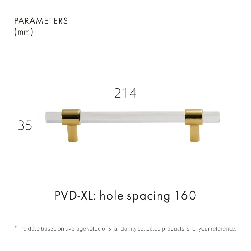 Brass Acrylic Furniture Handles Modern Fashionable Long Pulls Cupboard Wardrobe Dresser Shoe Box Drawer Cabinet Knobs