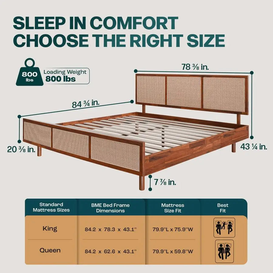 The Belmont Acacia King Bed Frame