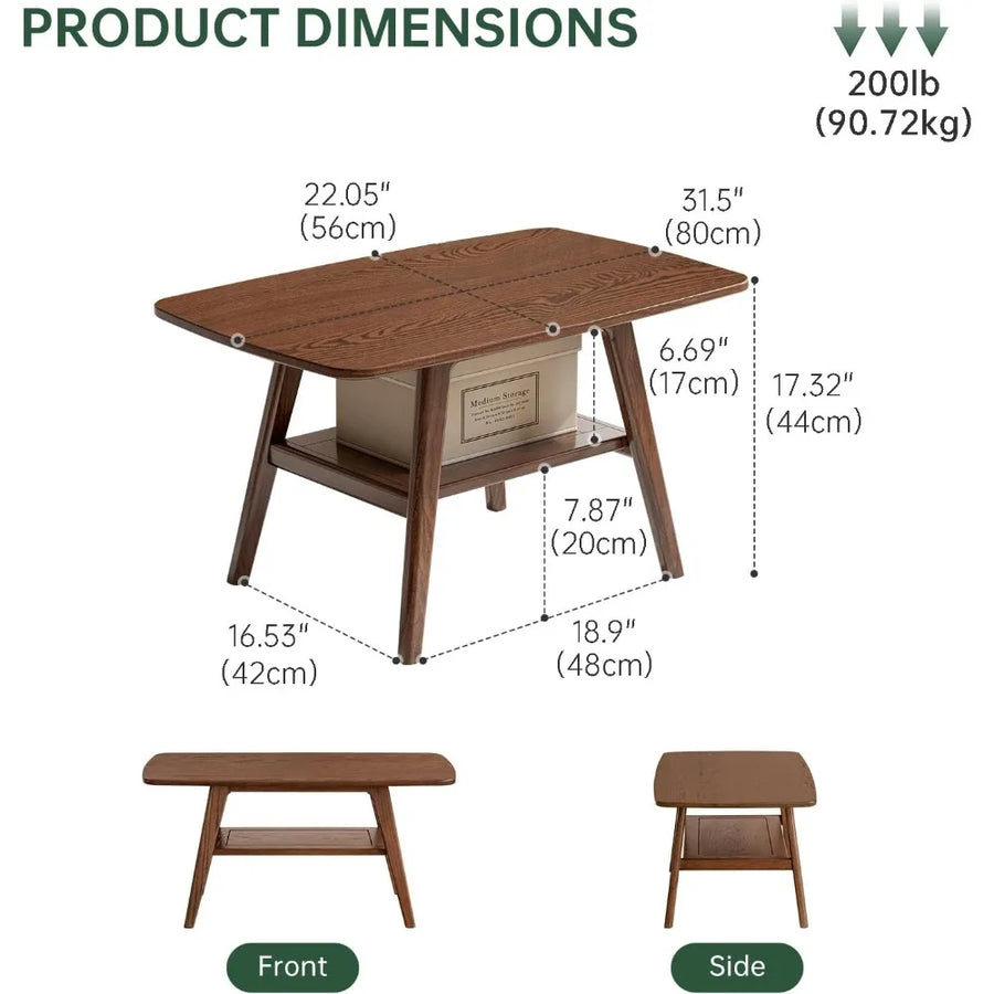 The Belmont Oak & Walnut Coffee Table