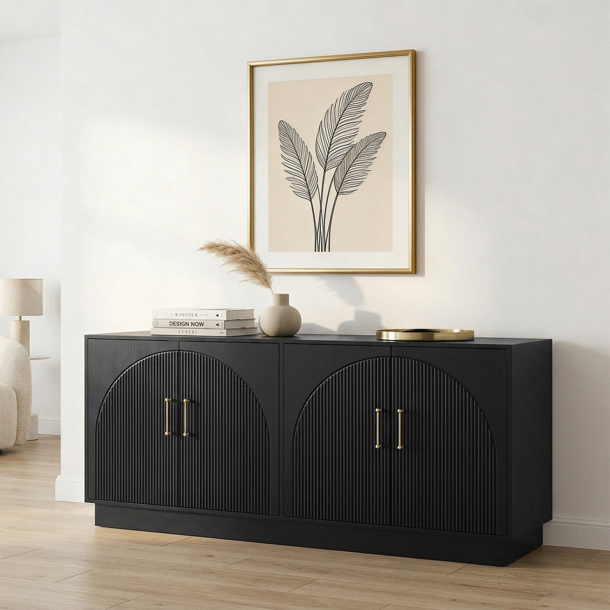 65" Mid-Century Modern TV Stand with Storage