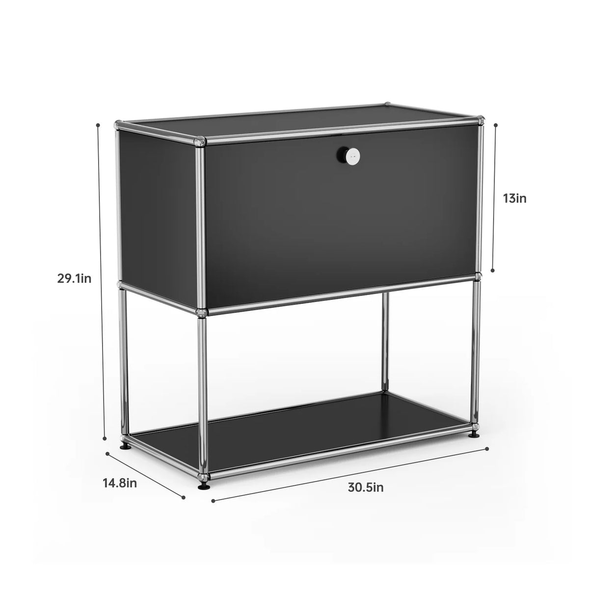 Modern Modular Metal Storage Cabinet Freestanding Sideboard Display Organizer for Living Room Bedroom Entryway Home Furniture
