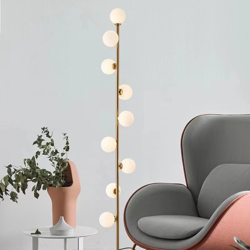 The Astoria Walnut & Brass Floor Lamp