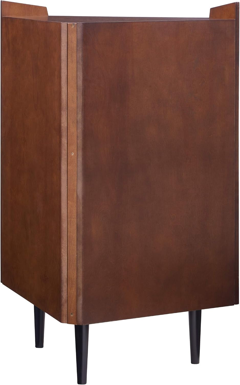 Larson Corner Storage Bar Cabinet, Brown.